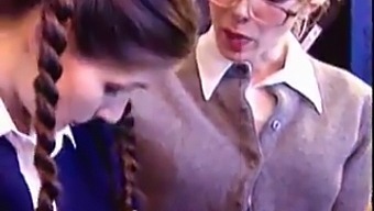 Old And Young Lesbians Explore Their Desires In Classroom