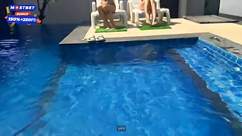 Hot College Girls Have Sex With Pool Cleaners In An Orgy.